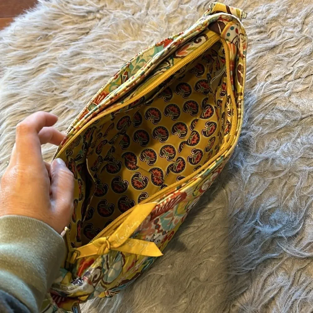 Vera‎ Bradley Clare Provençal yellow, blue, red and brown shoulder bag